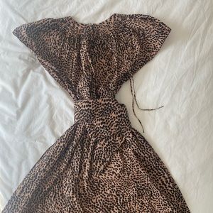 🤎🤍 ulla johnson leopard print jumpsuit size 2